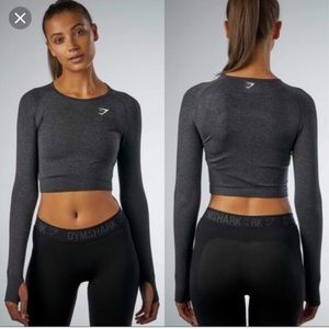 Gymshark Seamless Long Sleeve Crop  w/ Sports bra